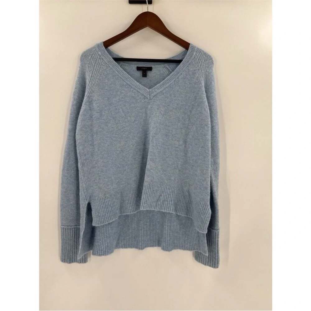J. Crew Soft Blue Crew Neck Sweater